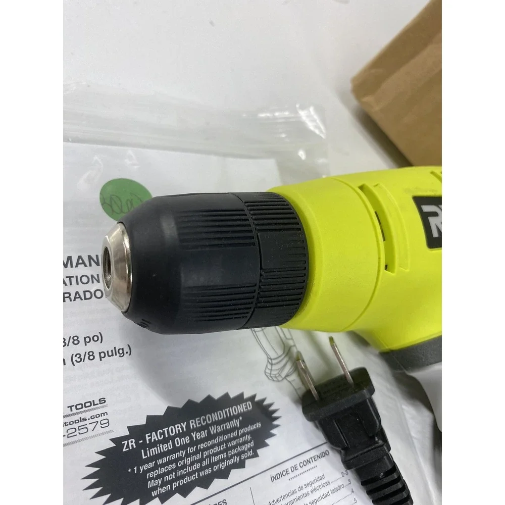 Ryobi 3/8 Inch Corded Drill 4.5 Amp Variable Speed Trigger D43K Keyless Chuck
